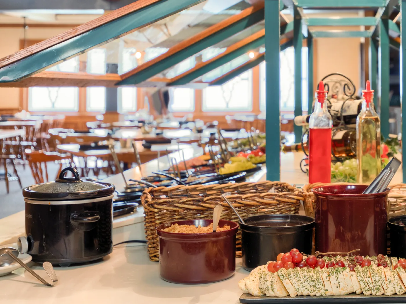 The Briarpatch salad bar in the dining room